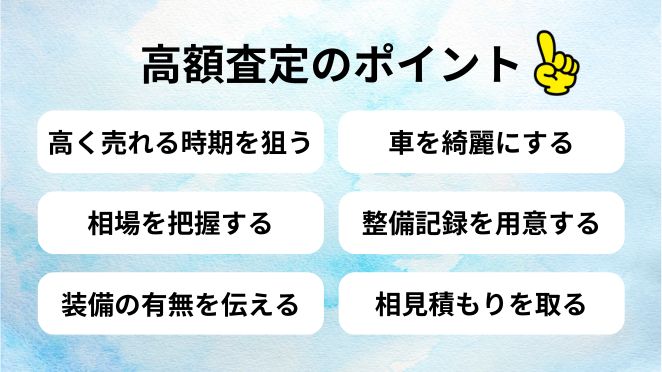 高額査定を実現させる6つのポイント