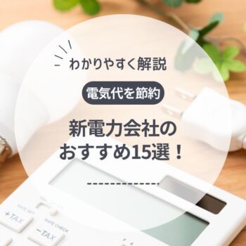 新電力会社のおすすめ15選｜電気料金の安い電力会社を徹底比較！【2024年10月】