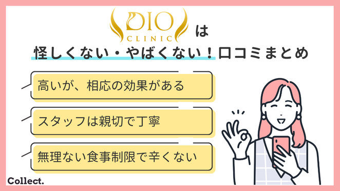 ディオクリニックは怪しくない・やばくない！口コミで実態を調査